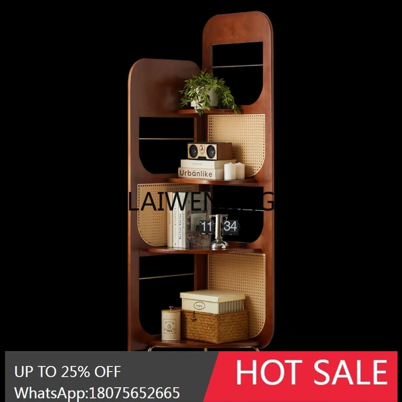 corner cabinet storage bookshelf living room sofa side storage screen decoration