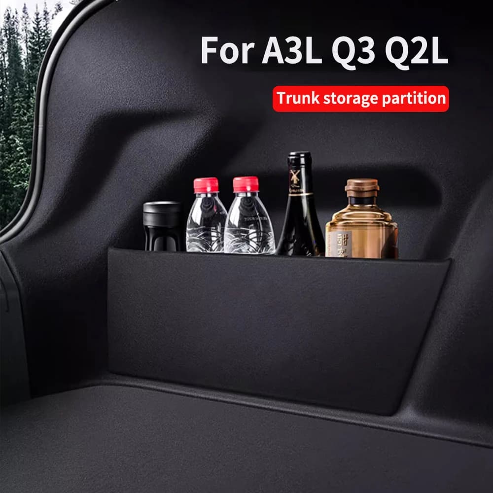 Suitable For Audi A3 A3L A6L Q3 Q2L 2012-2023 Leling Trunk Partition Interior Decoration Car Supplies Storage and Storage Box