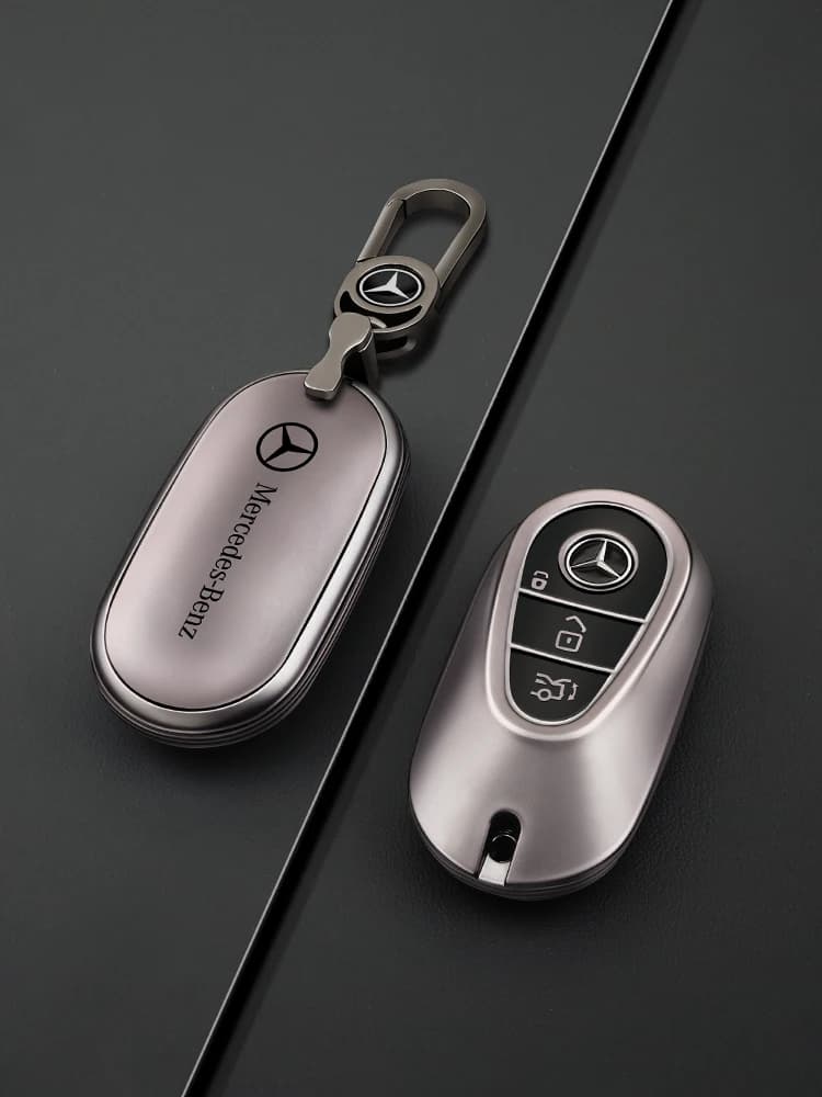 Car Zinc Alloy Key Case Bag Metal Key Shell For Mercedes-Benz AMG C-Class S-Class GLC EQE EQS W223 X254 V297 V295 W206 S206 X206
