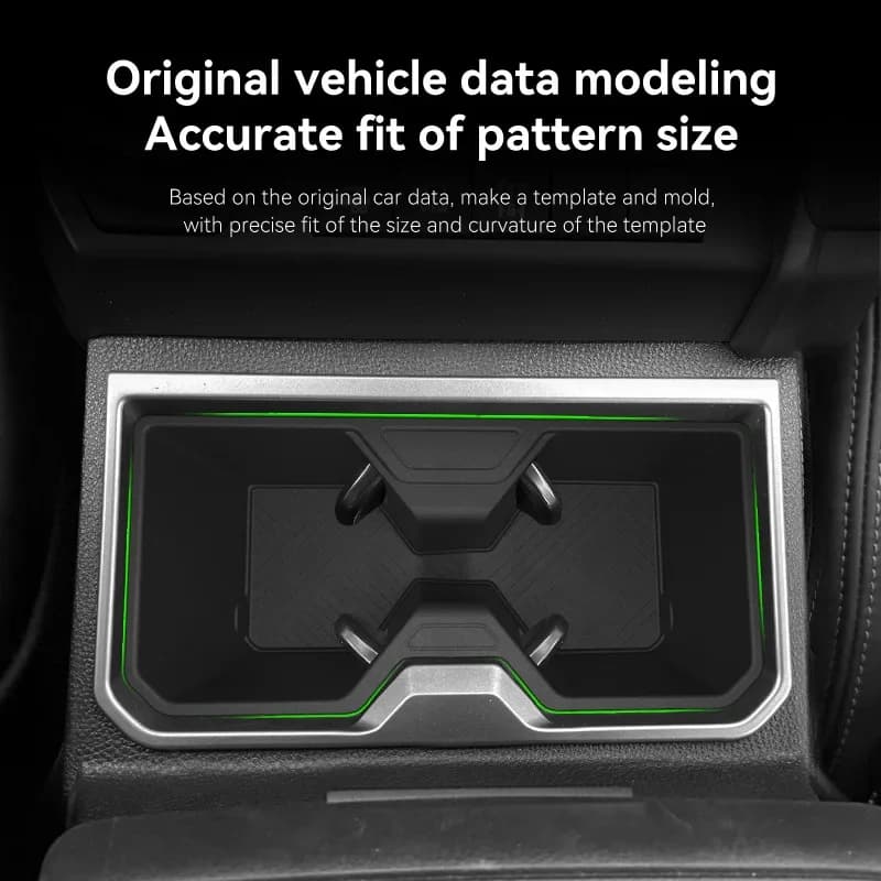 For Toyota 4Runner 2025 center console cup holder shock absorbing limiterplastic shockproof storage box removable silicone pad