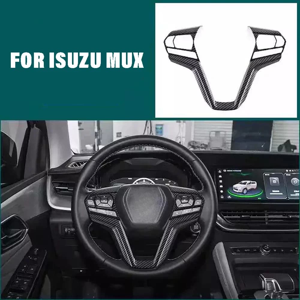 For Isuzu MU-X MUX Car Accessories Steering Wheel Cover Trim Auto internal Stickers 2023 2024 2025