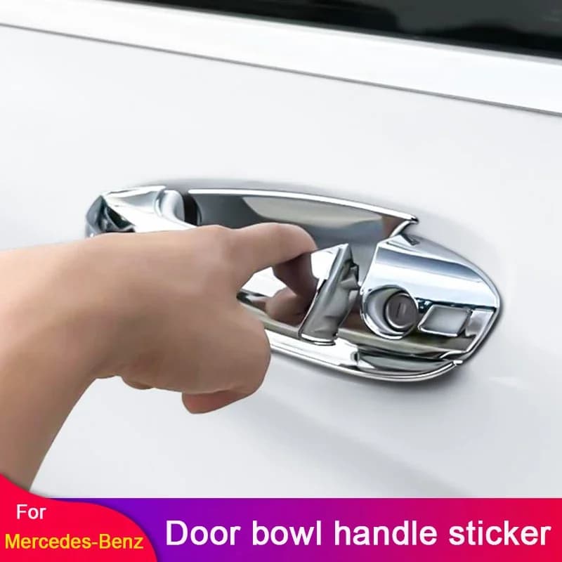 For Mercedes Benz A GLA CLA Class W176 X156 C117 Coupe W117 Car Exterior Accessories Car Door Handle+Door Bowl Cover Trim Frame