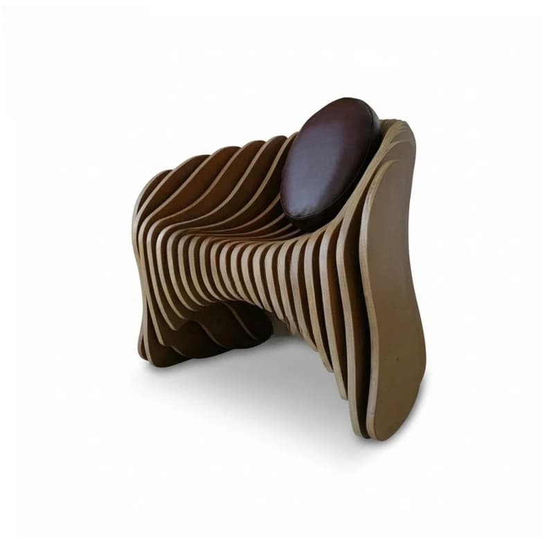 Solid wood sliced single seat, solid wood sliced single seat
