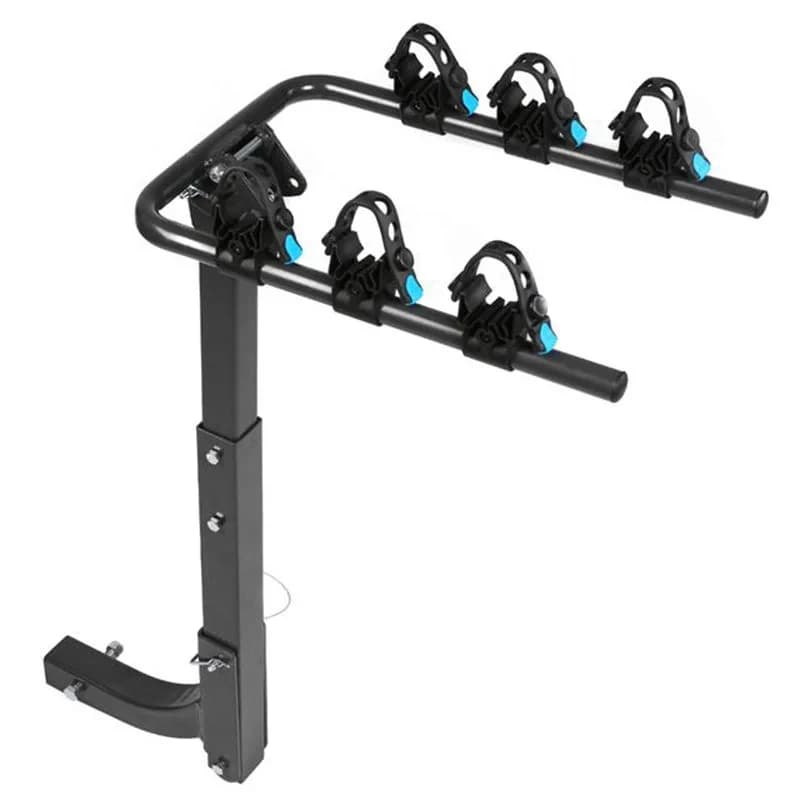 Car Bicycle Bracket Mount Car Other Exterior Accessory Rack Folding Vertical 3 Bicycle Hook Rear Rack with 2 Receiver