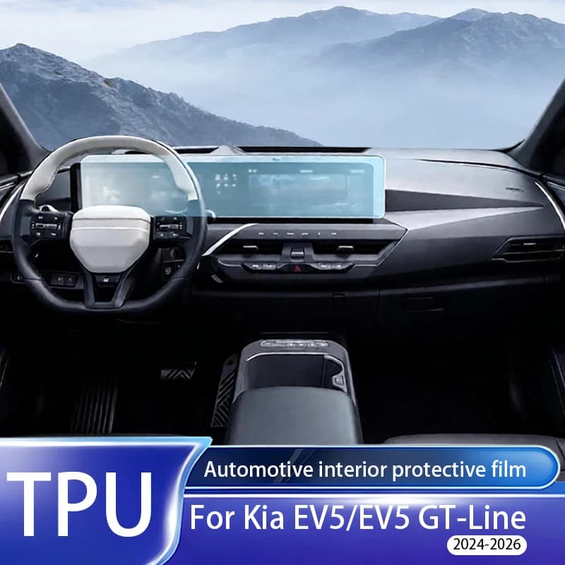 For Kia EV5/EV5 GT-Line 2024-2026 Matte anti-fingerprint TPU protective film Dashboard GPS LCD display - Accessories