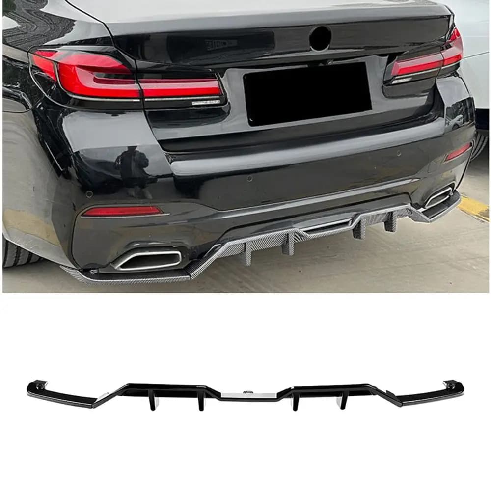Rear Bumper Diffuser Lip For BMW 5 Series G30 G31 LCI M-Sport 520i 525i 530i 540i 2021-2023 Lower Splitter Protector Accessories