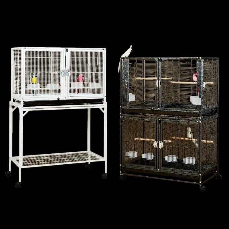 Steel Wire Luxury Large Pet House Birds Enclosure Canary Breeding Cages Movable Splice Pigeon Parrot Stackable Bird Cage