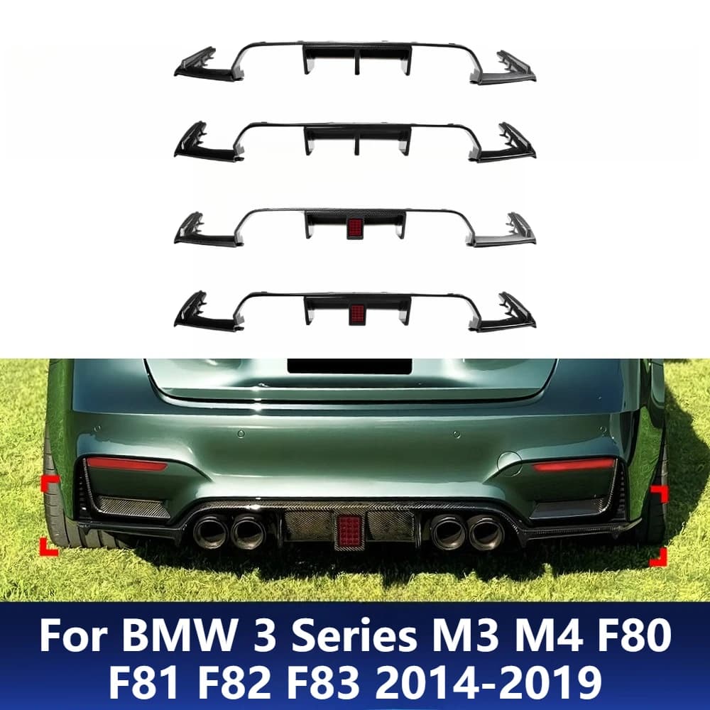 For BMW 3 Series M3 M4 F80 F81 F82 F83 2014-2019 Rear Lip Spoiler Diffuser Body Kit Exterior Modification Upgrade Accessories