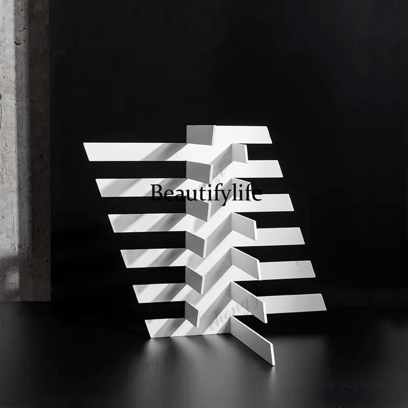Abstract line metal ornament Nordic modern home living room porch study model room soft decoration