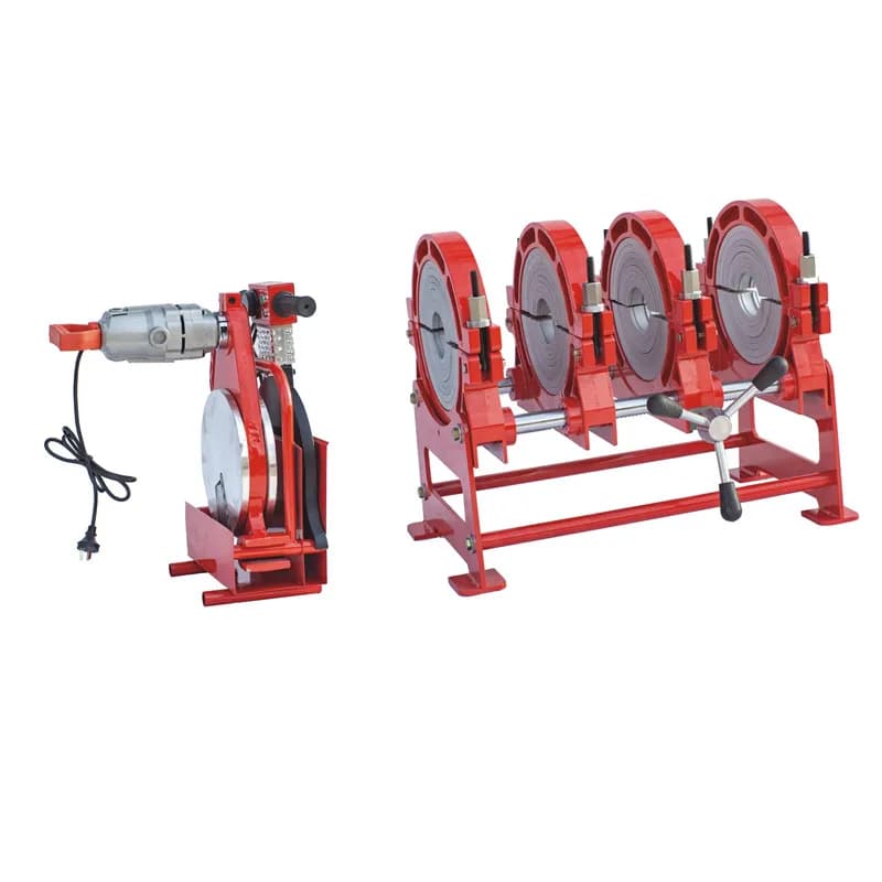 Hydraulic pipe joint butt welding machine 90-250mm plastic butt welding machine for PP PE pipe fittings