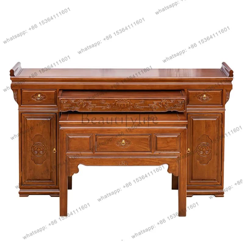 Solid wood household table Buddhist hall living room tribute table