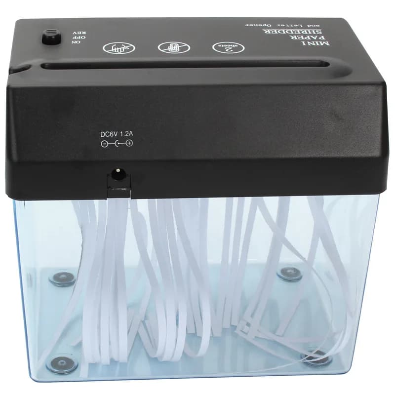 A6 Mini Dual-Purpose Desktop Electric Shredder USB Powered for Letter Opening and Household Bill Shredding