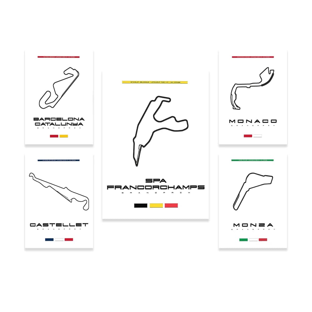 Imola Monaco Track Circuit Canvas Painting  Nordic Posters and Prints Wall Pictures for Living Room Decor