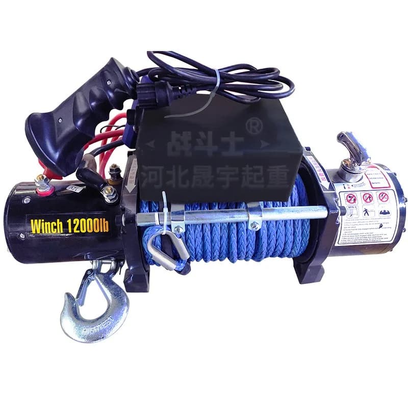 Nylon Rope Electric Winch 9500 lbs Off-Road Self-Rescue Vehicle Mounted Electric Winch 12V24V