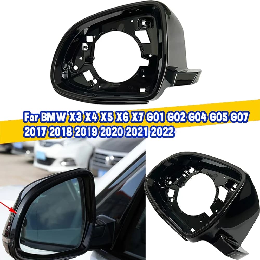 For BMW X3 X4 X5 X6 X7 G01 G02 G04 G05 G07 2017 2018 2019 2020 2021 2022 Rearview Auto Holder Glossy Side Mirror Frame Housing