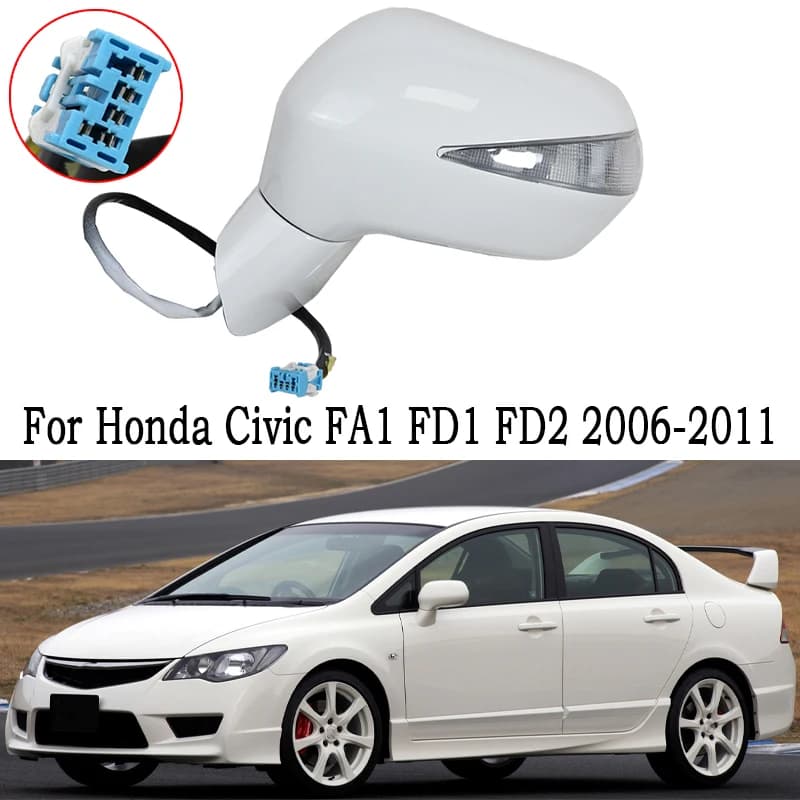 For Honda Civic FA1 FD1 FD2  2006 2007 2008 2009 2010 2011 Auto Car Side Rearview Mirror Assy 3 Wire 5 Wire Rear View Mirror