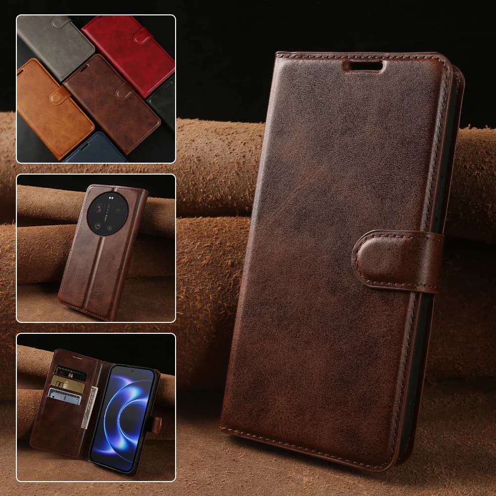 Premium Calf Leather Flip Case For Xiaomi 17 Ultra 15 12s 12x 15s 14T 13T 15T 17T Pro 12 Lite 17 Pro Max Phone Case Cover Wallet