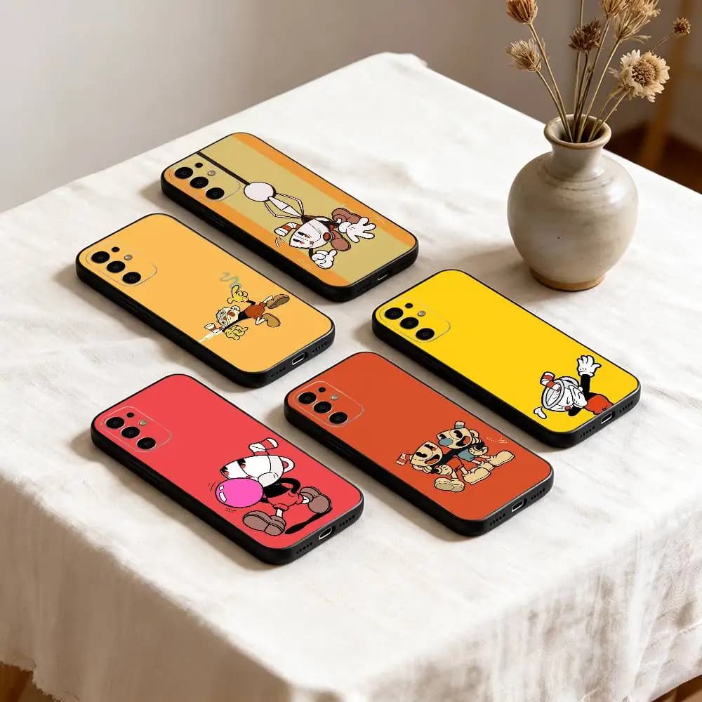 C-Cuphead P-Popular  Phone Case For Samsung S25,S24,S21,S22,S23,S30,Ultra,S20,Plus,Fe,Soft Silicone Black Cover