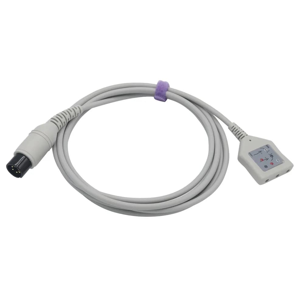 SG3140DN ECG Trunk Cable – 6 Pin (AAMI), 3 Leads (AHA), Medical Consumable