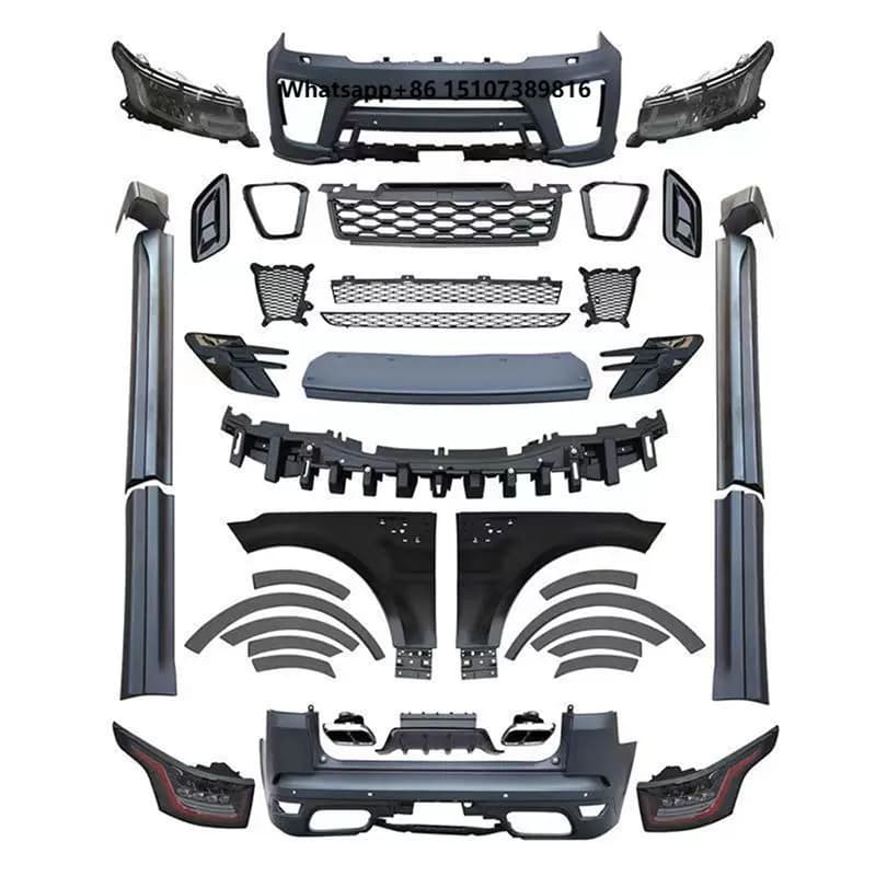 Car Accessories 2014-2017 Upgrade L494 SVR Headlights Tail Lamp Rear  Spoiler Hood Body Kit for  Sport