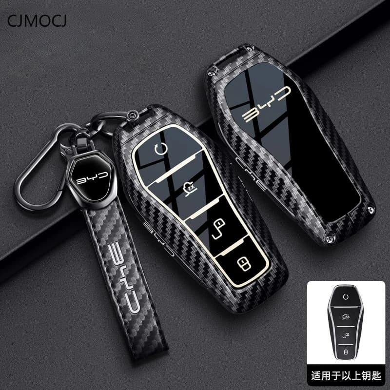 Premium Zinc Alloy Key Cover Case for BYD Song L/Tang/Frigate/SeaLion 07/Seal 05/Qin/Yuan UP/Han L - Protective Key Fob Shell