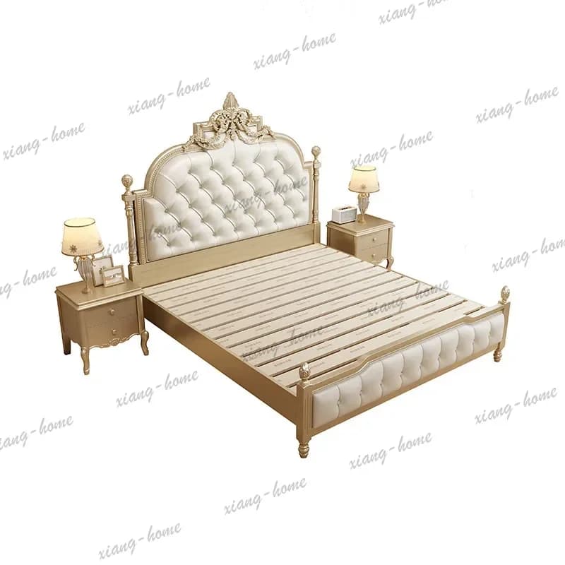 PG Clearance Decoration Double Bed Mattresses Frame Bunker Bedroom Double Bed Headboards Luxury Camas De Dormitorio Furniture