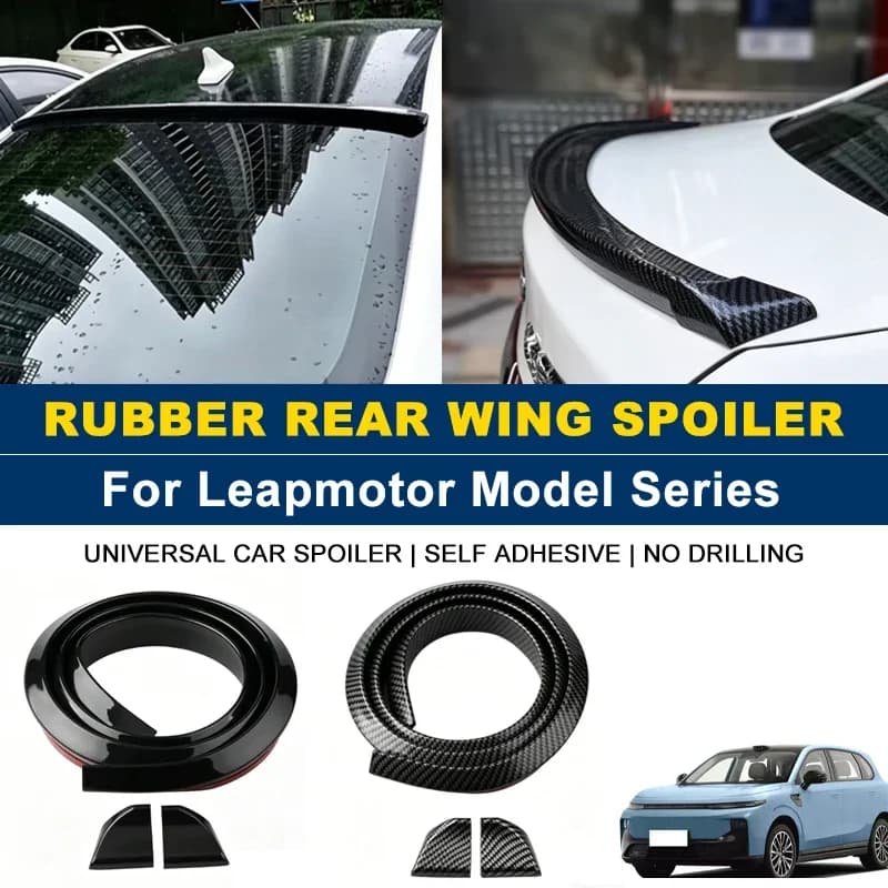 For Leapmotor T03 S01 C01 C11 C10 C16 B01 B10 A10 D19 D99 1.5M Self-Adhesive Rear Spoiler Wing No Drill Trunk Lip Exterior Parts