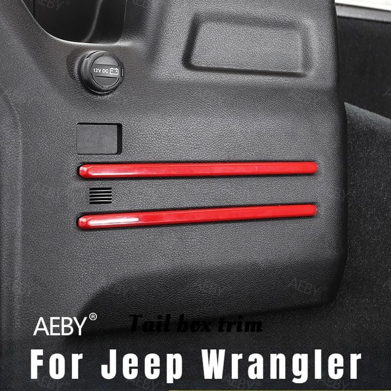 For Jeep Wrangler 2018-2023 Trunk trim edge protector,Tail box sealing strip,Car protection interior accessories,paste
