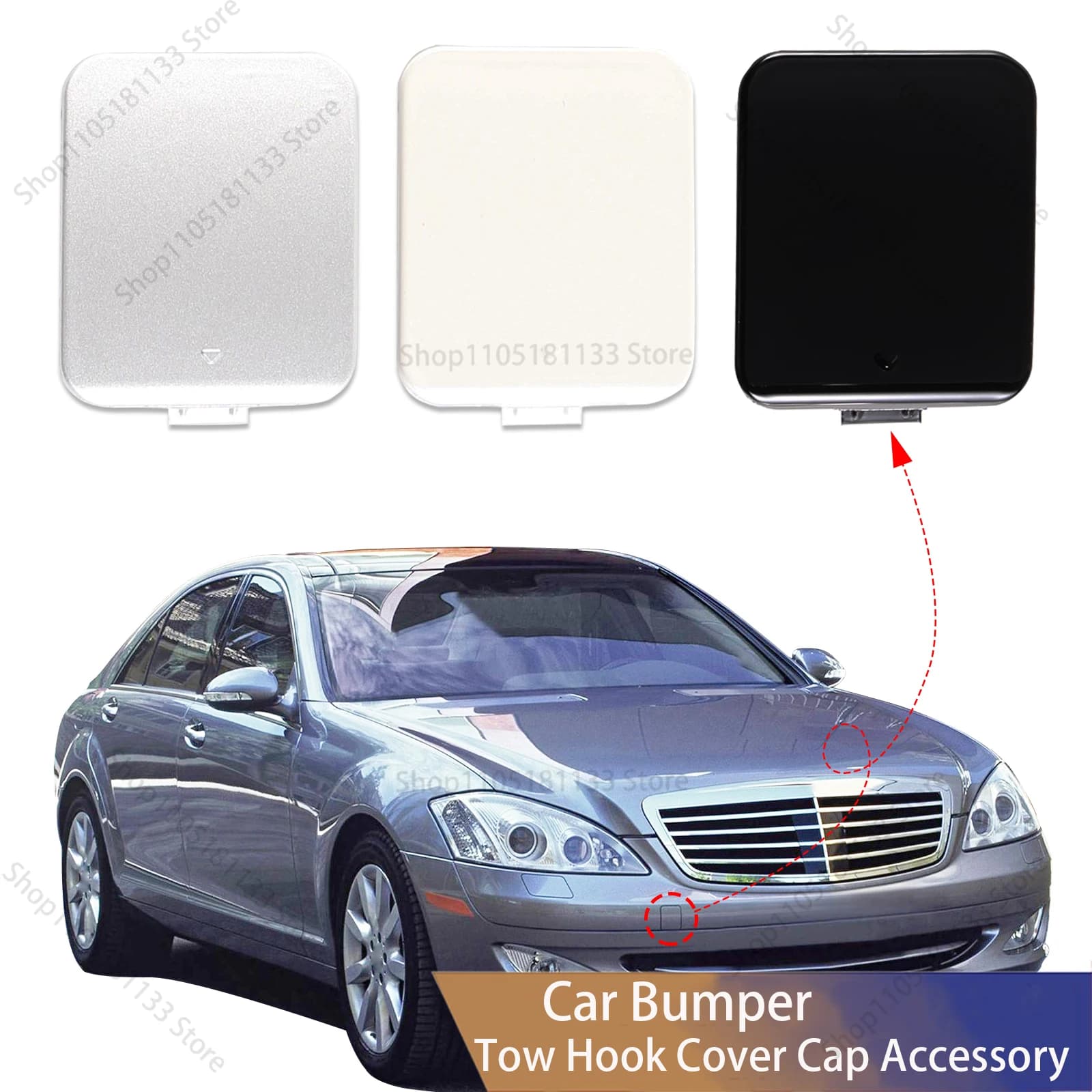Perfect Fit Front Bumper Headlight Washer Cover For Lexus ES350 2006-2009 OEM Replacement Nozzle Cap 85044-33100 85045-33050