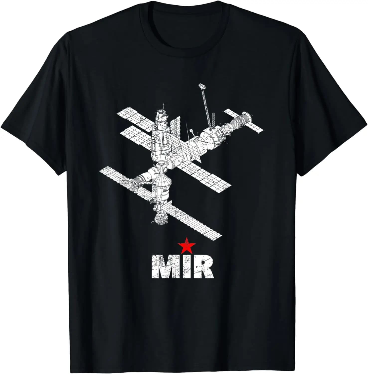 Space Station Mir Soviet Union Russia Spacecraft Communism T-Shirt 100% Cotton O-Neck Summer Short Sleeve Casual Mens T-shirt