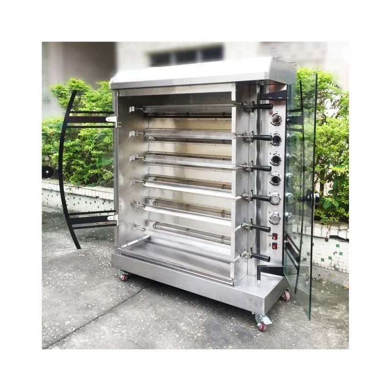4/6 Stick Gas Barbecue Machine, Commercial Chicken Barbecue Machine, Automatic Hot Sales