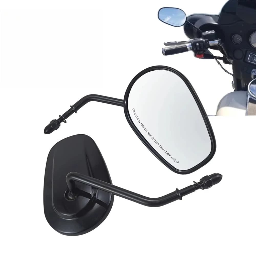 Espejos retrovisores laterales de 8 mm para motocicletas Para Harley Honda Davidson Road King Street Glide Fat Boy Sportster Iro