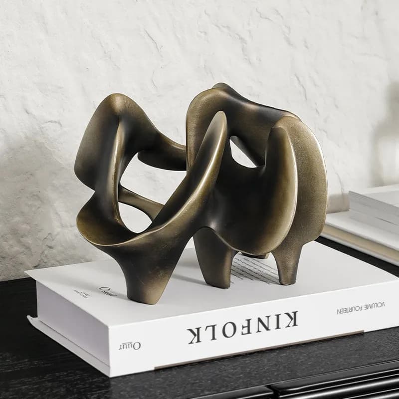 Bronze Irregular Hollow Decoration, Abstract Crafts, Sculptures, Desks, Sculpture Rooms, Aesthetic Decoration