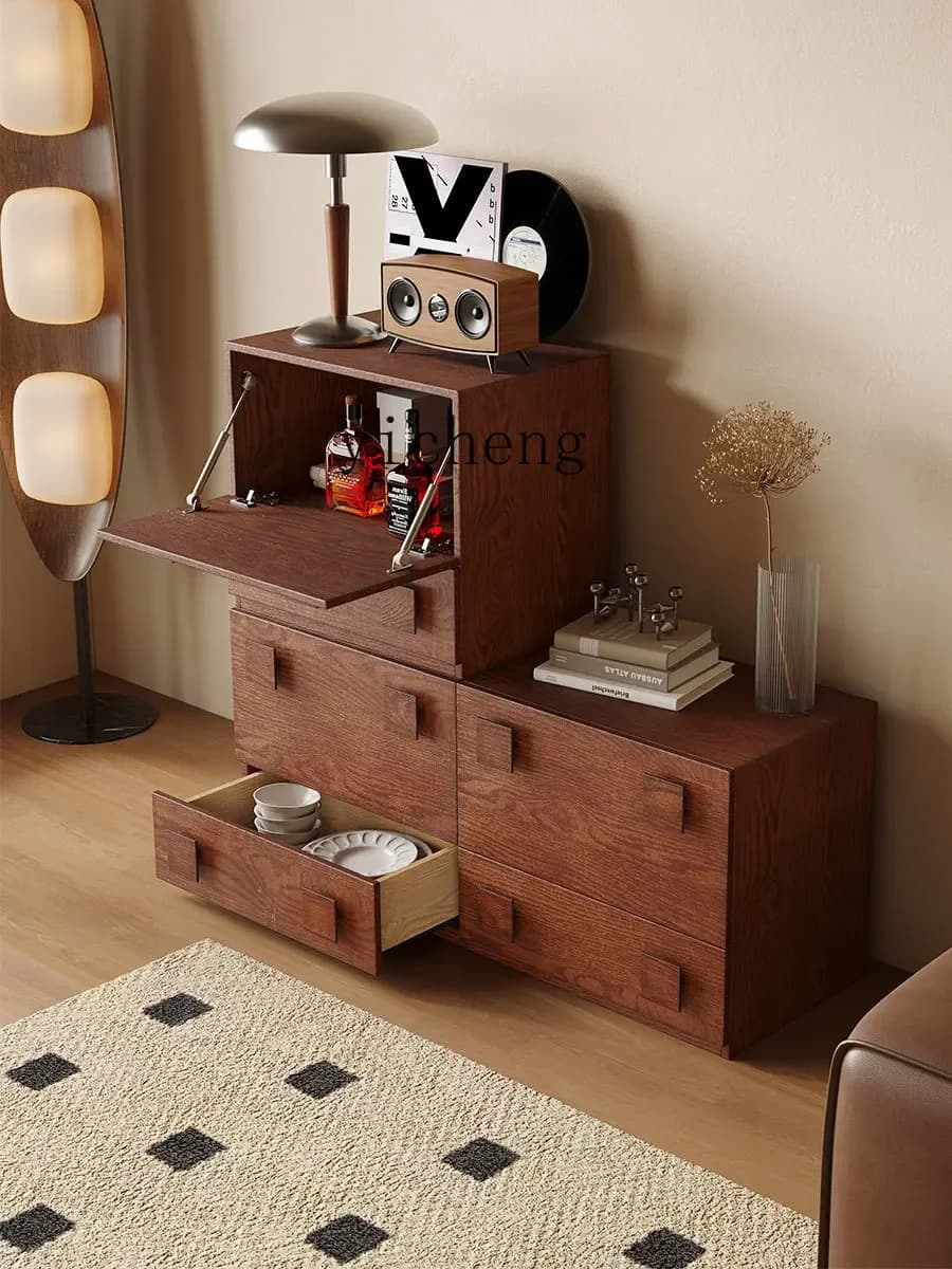 AA TV Cabinet Assembled Cabinet Solid Wood Living Room Storage Storage Home Bedroom Bedside Table