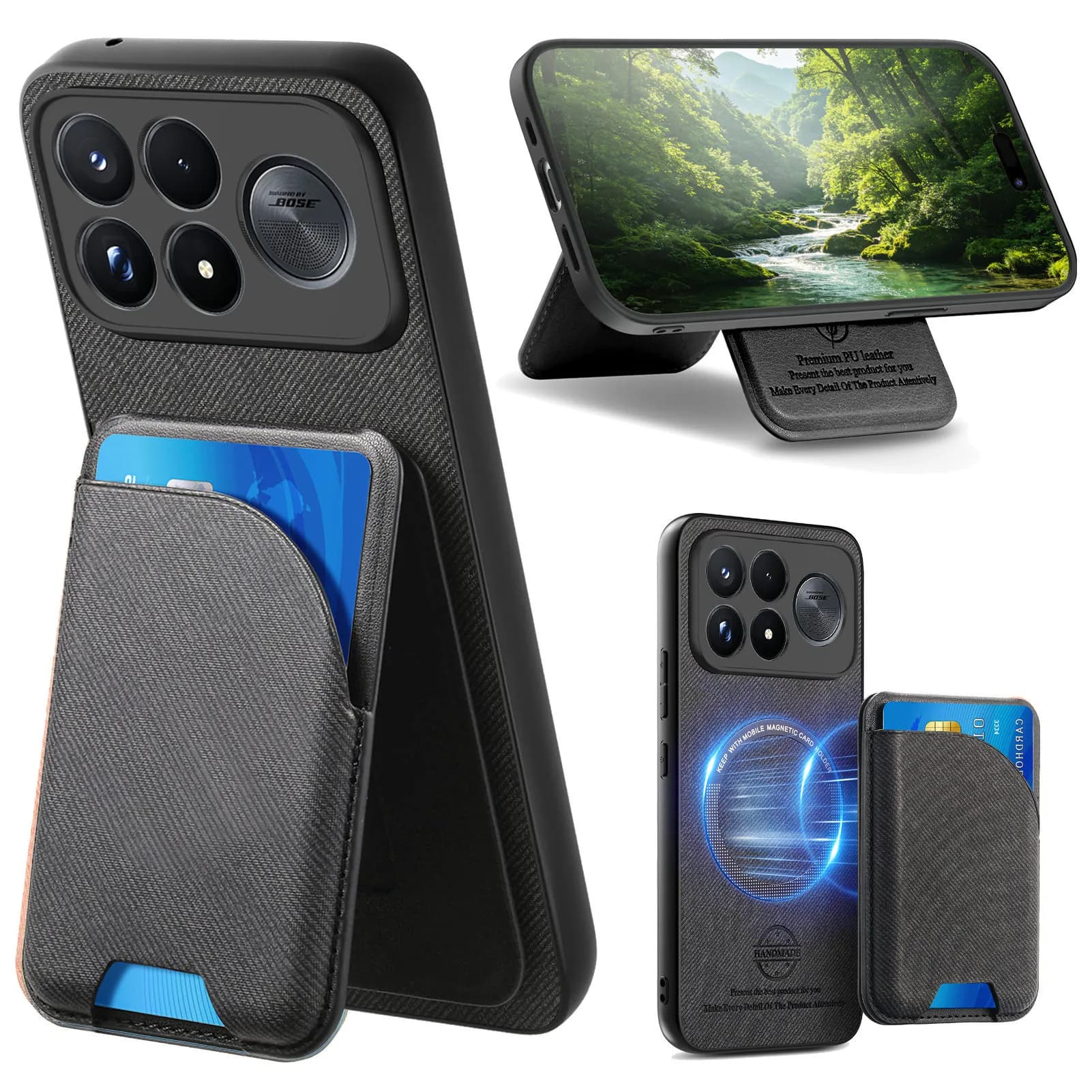 Luxury Magnetic Wallet Leather Card Slot Holder Case For POCO F9 Ultra POCO F9 Pro Shockproof Protection Back Cover Accessories