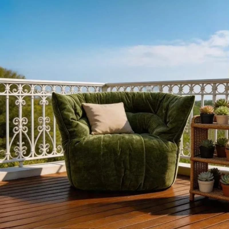 High-end furniture, velvet upholstered sofa chairs, modern living room furniture