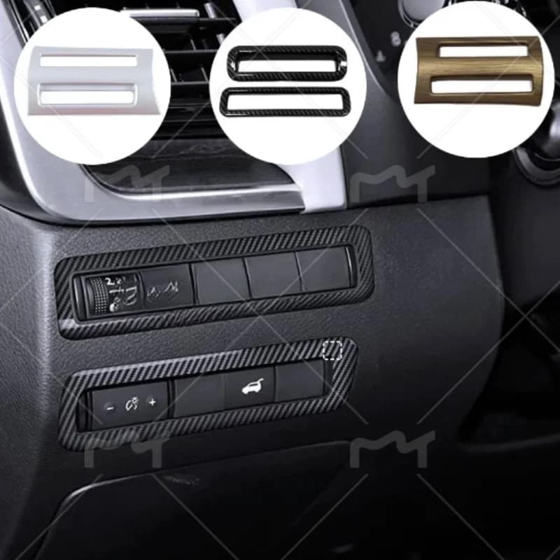 Car Decoration For Nissan Rogue X-trail 2021 2022 2023 Headlight Switch Button Cover Trim Interior Accessories
