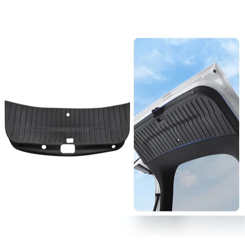 For Tesla Model Y 6-Seat Version Rear Door Guard Plate Flannel Trunk Anti-Kick Pad Interior Protector