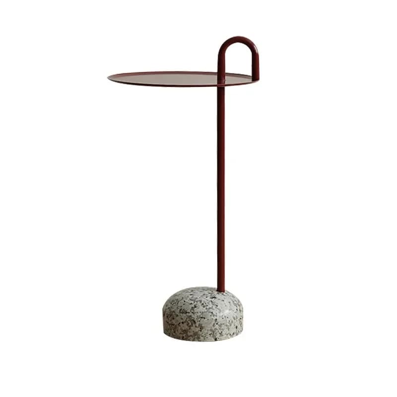 Small apartment high-end living room sofa, marble coffee table bedside small table
