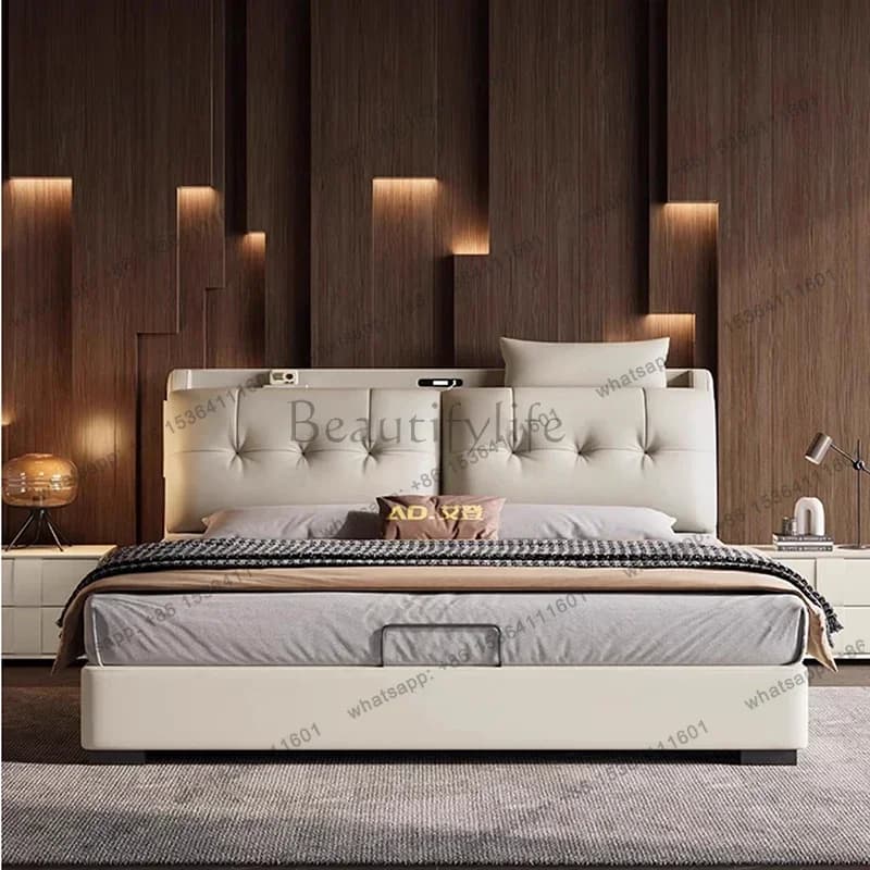 FGD33Sleeping Sex Bed Platform Safe Double Multifunctional Bedroom Modern Queen Storage Floor Bed Wooden Beliche Trendy Furnitur