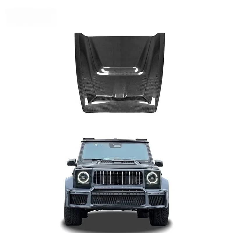 STLF For Mercedess G63 W465 BB800 Style Carbon Fiber Bonnet Lightweight Dry Carbon Hood Bolt On Replacement Aero Vents