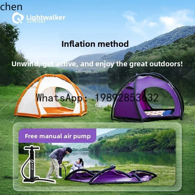 CC  Outdoor Inflatable Camping Tent Lightweight Overnight Picnic Rainproof Tent