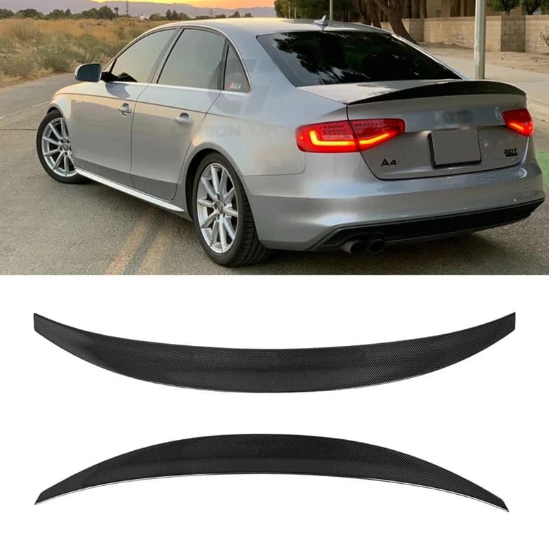 For AUDI A4 B8.5 Sedan HK Style Carbon fiber Rear Spoiler Trunk wing 2013-2016