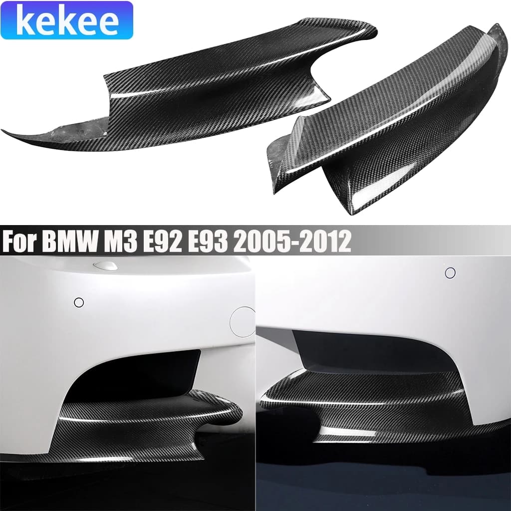 Dry Carbon Fiber Accessories Front Bumper Anterior Lip Angle Cover Automotive Exterior Modification For BMW M3 E92 E93 2005-2012