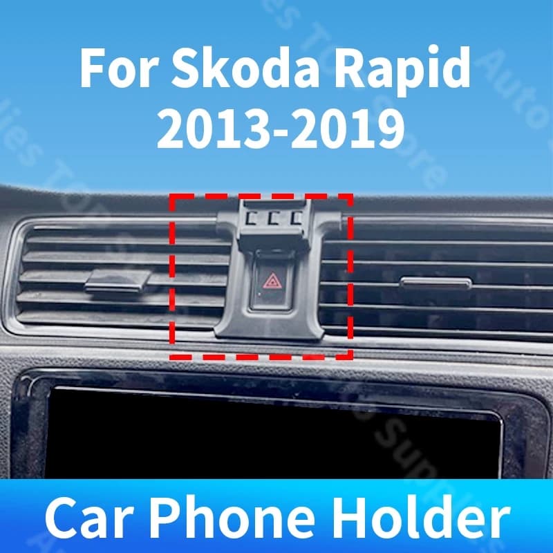 For Skoda Rapid 2013-2019 Car Phone Holder Special Fixed Bracket Gravity Wireless Charger For Car Auto Interior Accessories