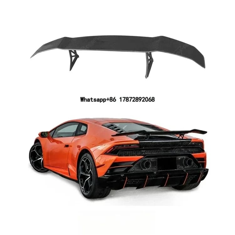 V Style Carbon Fiber Spoiler for Huracan LP610 Car Accessories Auto Parts Rear Wing