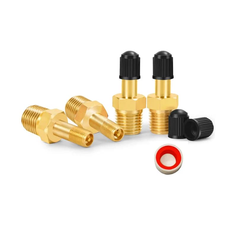 1/4" NPT Tank Valve, Anti-Corrosion Brass Schrader Valve With Air Compressor Tanks Hardware tank valve cap