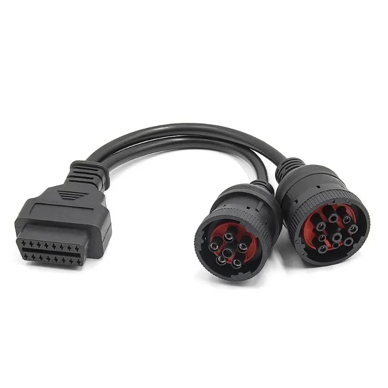 6 + 9Pin (J1708 + J1939) Truck OBD2 Adapter Cable