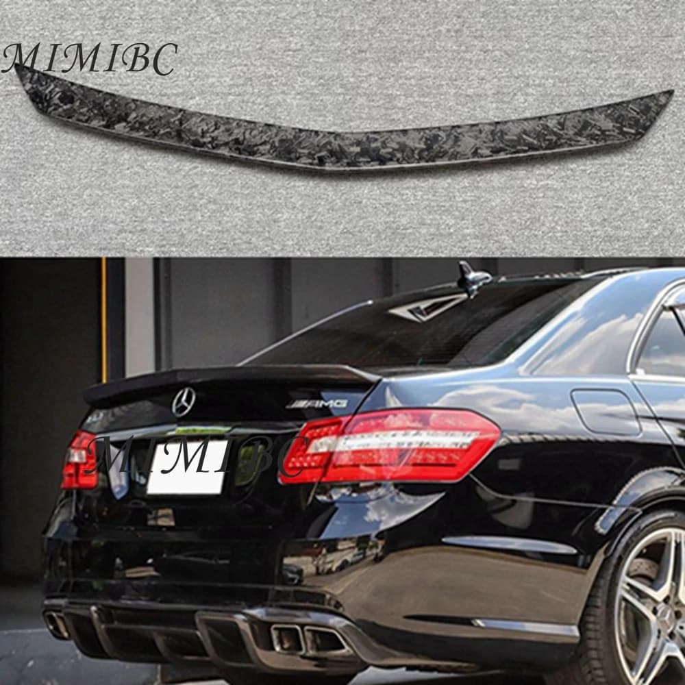 FOR Mercedes-Benz E-Class W212 4Door Sedan V Style Carbon Fiber Rear Spoiler Trunk Wing 2009-2019 FRP Forged carbon