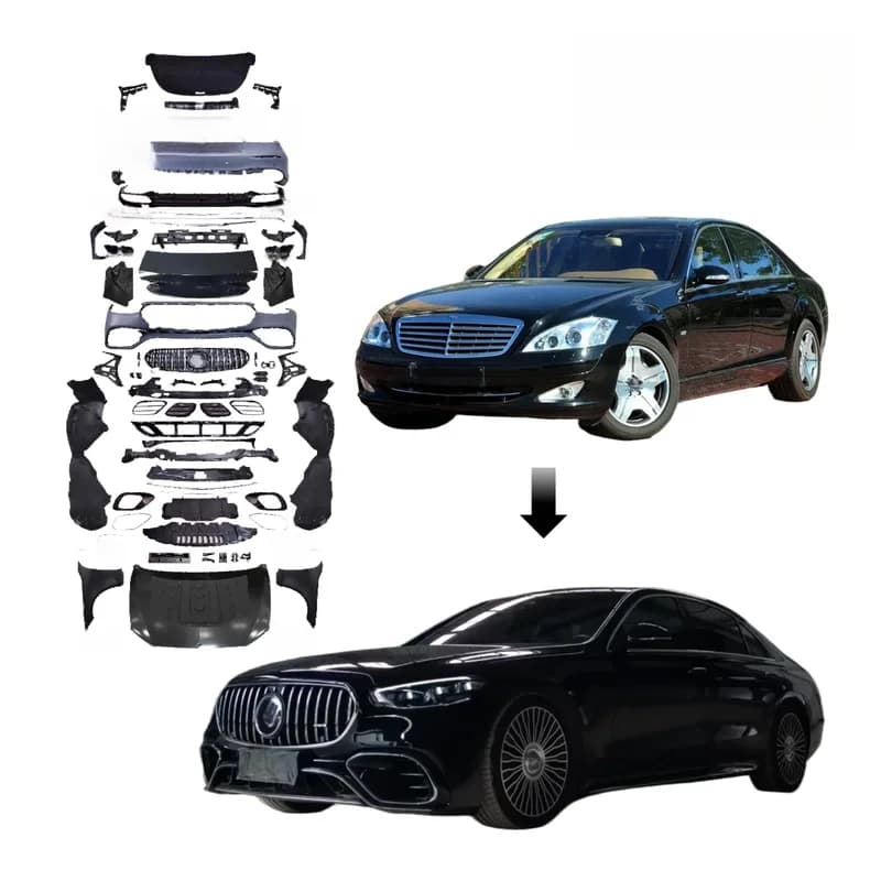 Modification  S Class W221 2005-2013 Bodykit Style Upgrade to W223 2023 S63 Style Peormance V8